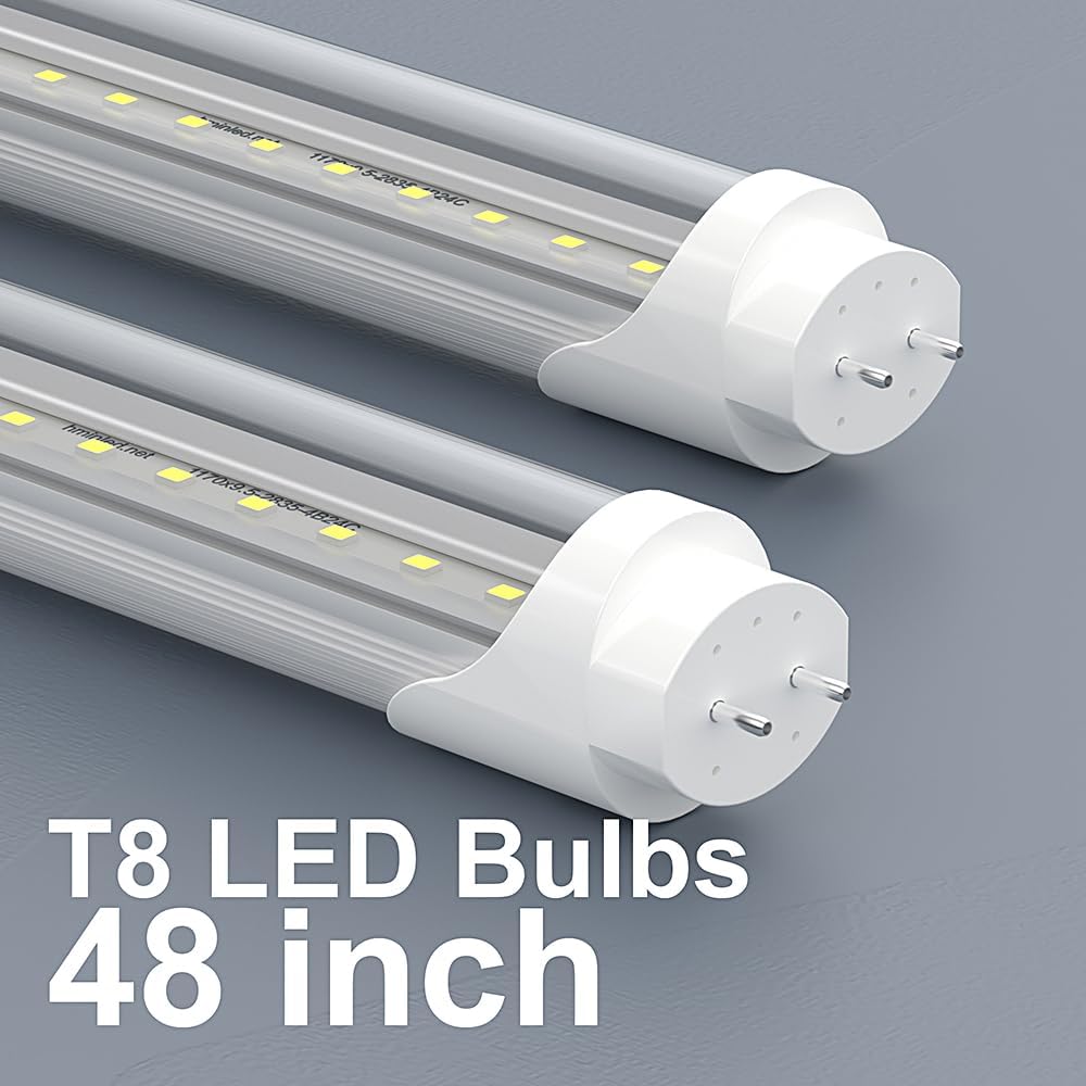 4FT T8 LED Replacement for Supermarket & Kitchen, 6000K-6500K Cool White, 22W 3000LM Ballast Bypass