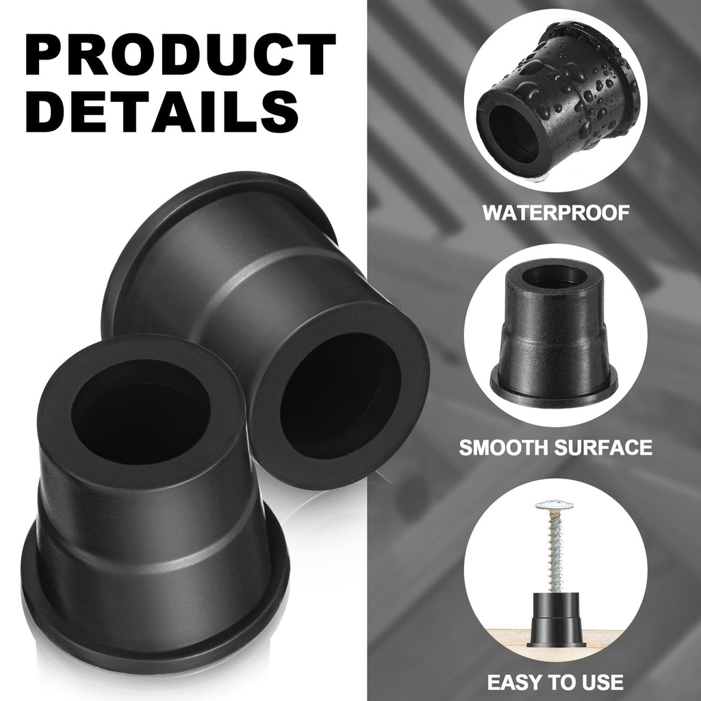 600 Pcs Baluster Connectors for 3/4 Inch Round Balusters, Black