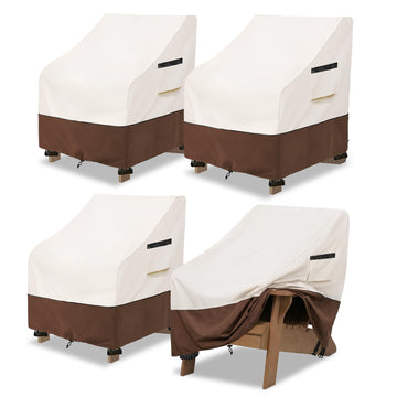 Adirondack Chair Cover 4 Pack, Waterproof Heavy Duty Patio Furniture Covers, Patio Adirondack Chair Covers for Outdoor