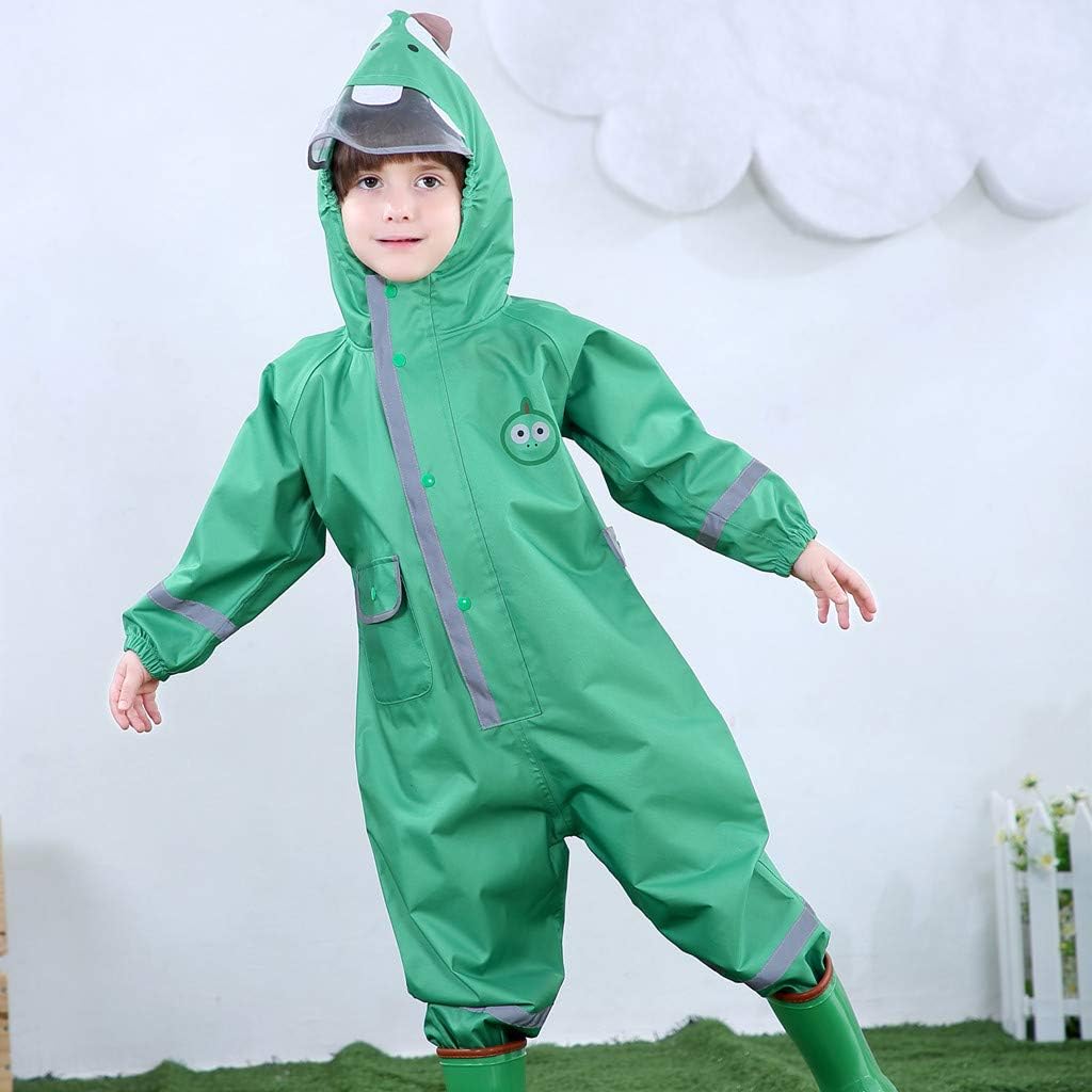 Toddler Rain Suit Waterproof Coverall One Piece Rain Suit Kids