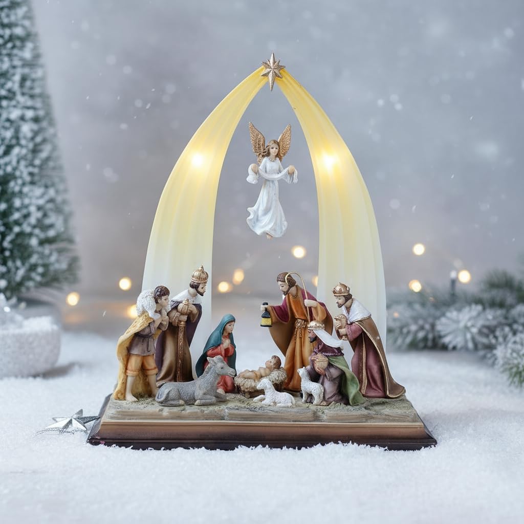 12.5 Inch Nativity Scene, Christmas Nativity Set, 1 Piece
