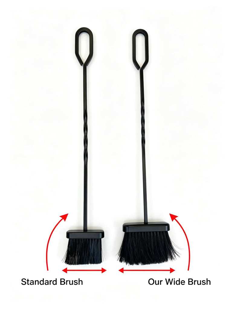 5 Pieces Fireplace Tools Set Indoor Wrought Iron Fire Set Fire Place Pit Large Poker Wood Stove Log Firewood Tongs