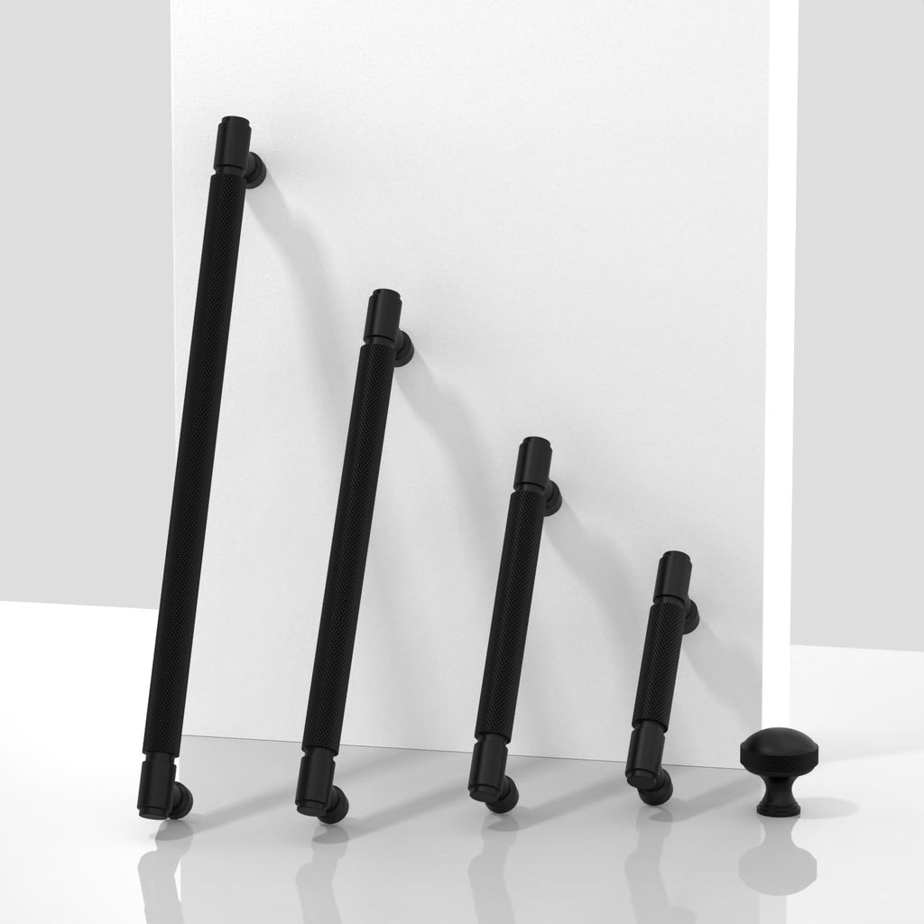 10 Pack Matte Black Cabinet Pulls 7 Inch(177mm) Kitchen Cabinet Handles Solid Zinc Alloy Cabinet Hardware Drawer Pulls