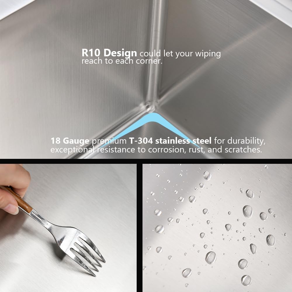 32 Inch Undermount Kitchen Sink Stainless Steel | 32x18 Stainless Steel Kitchen Sink Undermount 16 Gauge Under