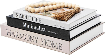 Beautiful Coffee Table Books, Neutral Fashion Decorative Books Bookshelf, Modern Room Decor Aesthetic, Fake Faux Book