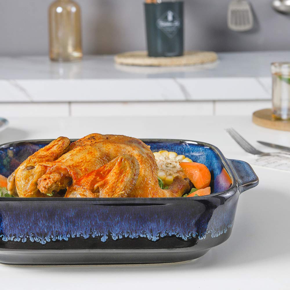 Ceramic Bakeware, 8x8 Baking Dish, Square Baking Pan, Ceramic Baking Dish, Brownie Pans for Cake Dinner, Kitchen