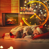 Portable Electric Fireplace Stove Heater with 3D Realistic Flame Effect, Tabletop Space Heater with Overheat Protection, 1500W