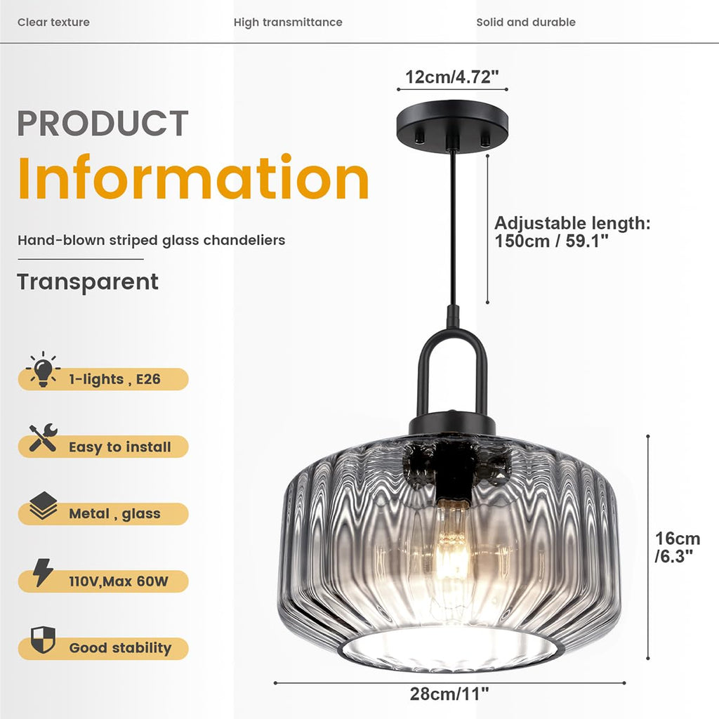 Blown Glass Pendant Lights Kitchen Mid Century Vintage Pendant Light Gray Lantern Globe Shade Modern Ceiling Hanging