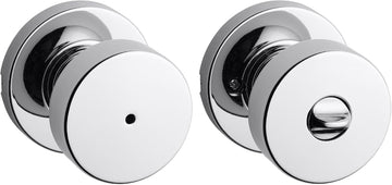 Pismo Interior Privacy Door Knob with Lock, Door Handle , Polished Chrome Keyless Turn Lock Doorknob
