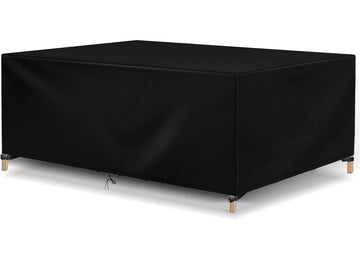 Outdoor Patio Furniture Covers Waterproof 600D Rectangular Outdoor Table and Chair Set Cover Wind Dust Proof Anti-UV