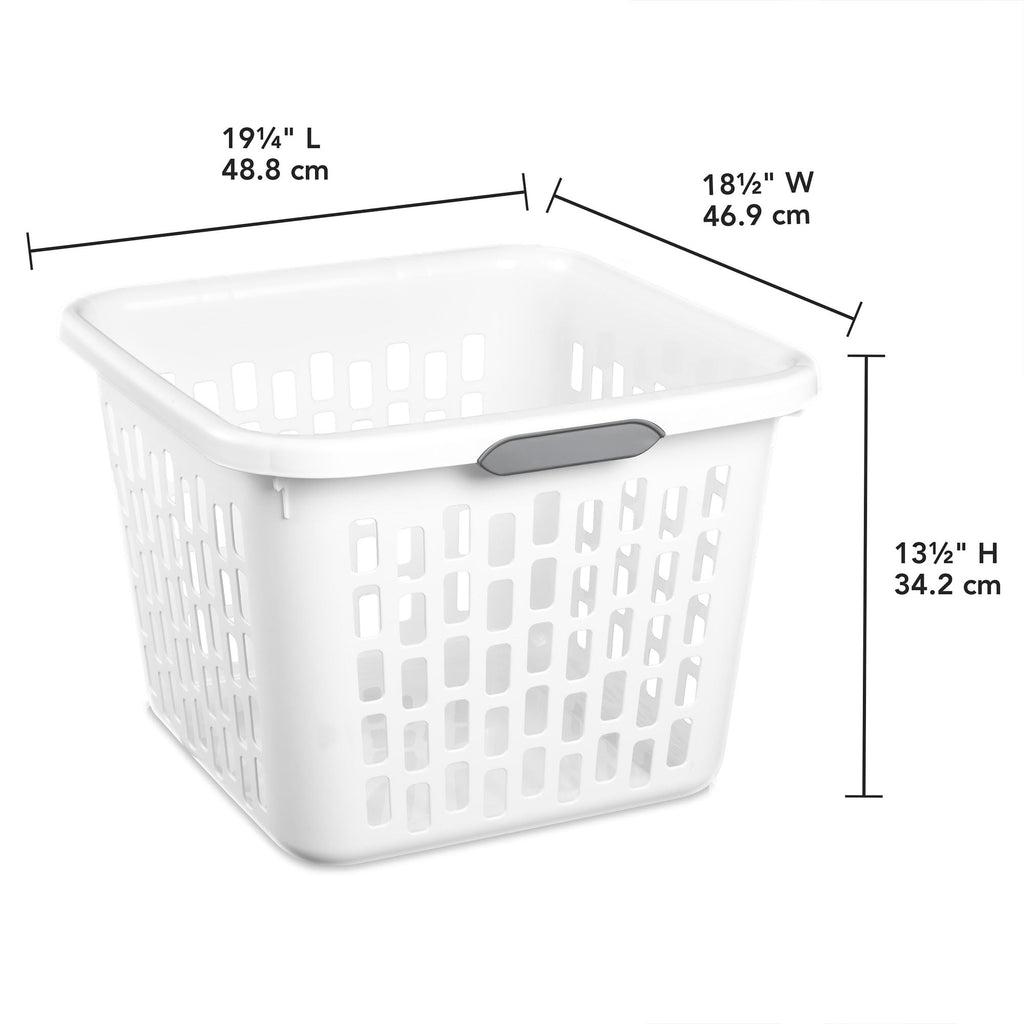Square Laundry Basket, Plastic Clothes Hamper, 18 Pack