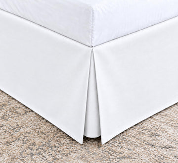 Signature 600TC 100% Cotton Split Corner Bed Skirt - Luxury Tailored 12" Drop Length Bed Skirt with Premium Finish