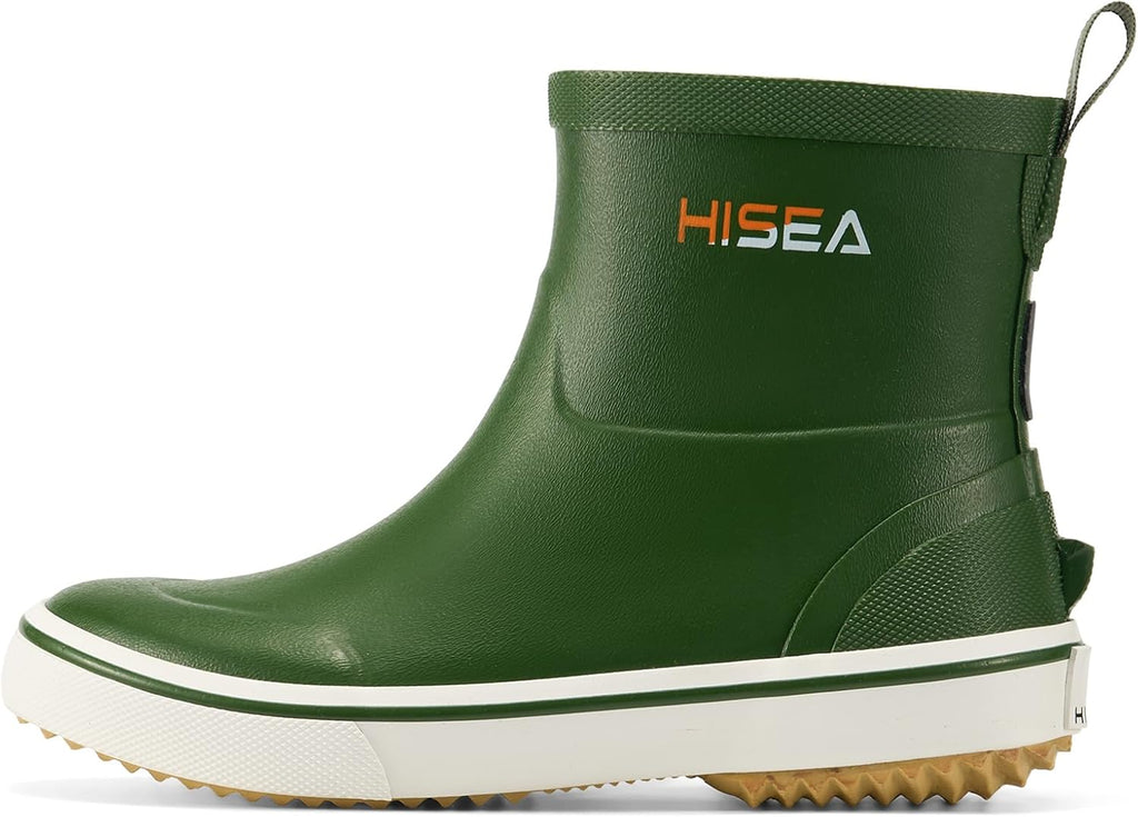 Kids Rain Boots, Waterproof Rubber Deck Boots, Toddler Boys and Girls