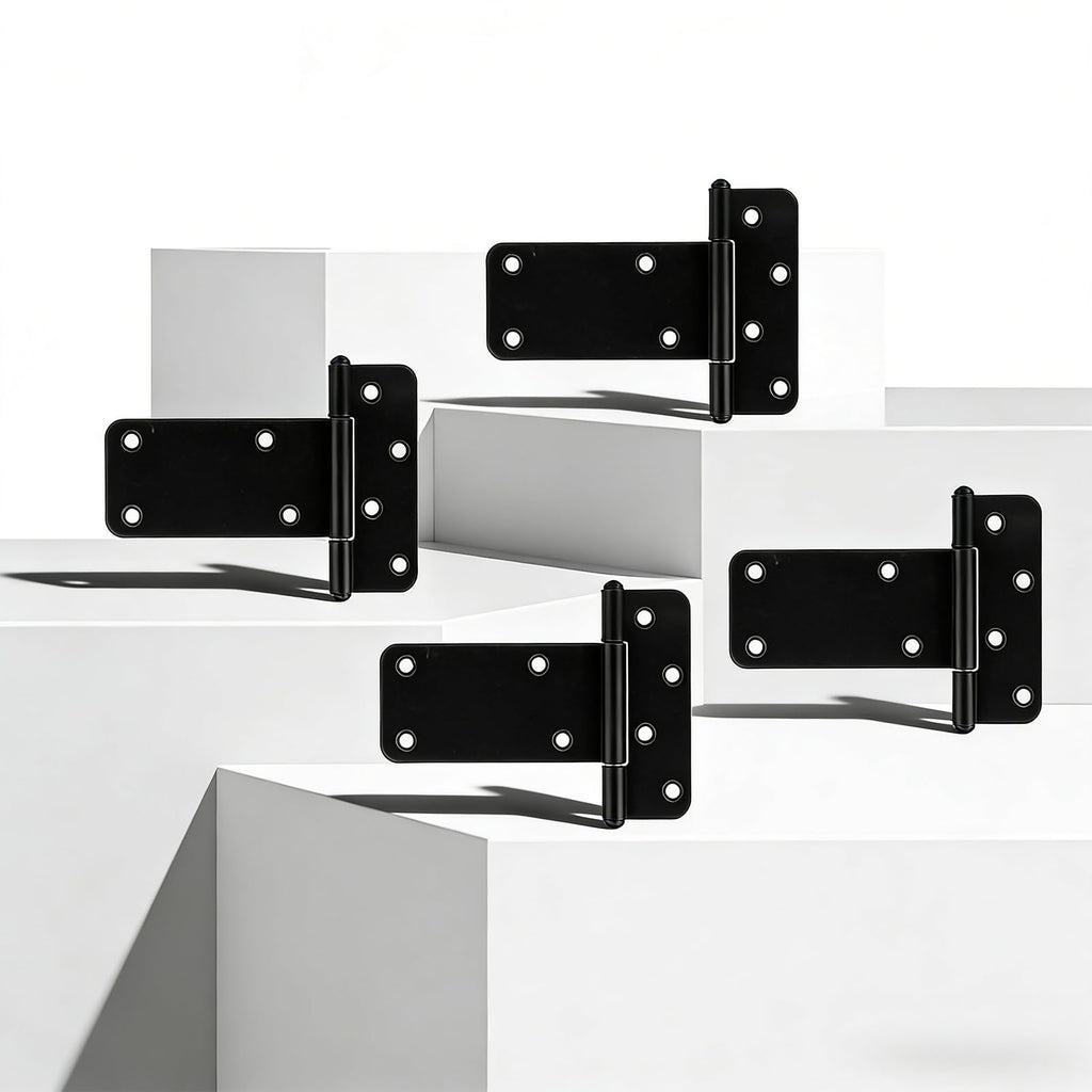 6 Pack 6" Heavy Duty Gate Hinges, 280 Lbs Capacity Black Door Hinges