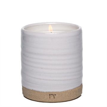 EAU/Water Candle - Bergamot, Orange Blossom & Aquatic Notes | Wheel Thrown Reusable Ceramic Vessel | Hand-Poured - Set of 12