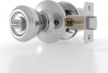 Interior Privacy Door Knob 6 Pack Satin Nickel Keyless Door Knob Turn Lock Doorknob Hardware Handle Privacy Rooms