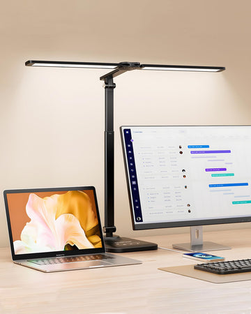 LED Desk Lamp Home, Height Adjustable Architect Desk Light with USB Adapter, Stepless Dimming Desk Lamp Light