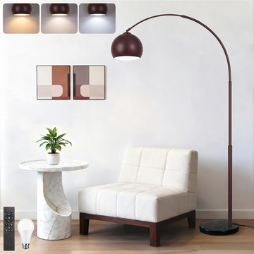77" Arc Floor Lamp, Upgraded Standing Lamp with Remote