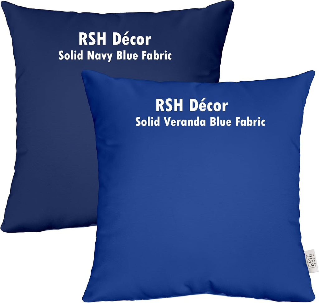 Deep Seating Outdoor Chair Cushion, Navy Blue, 24" x 27" | Patio Furniture Cushion, Deep Seat with Pillow Back, Made
