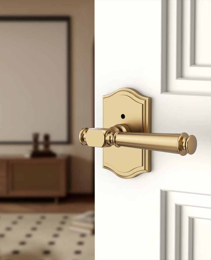 1 Pack Champagne Bronze Privacy Interior Door Handles