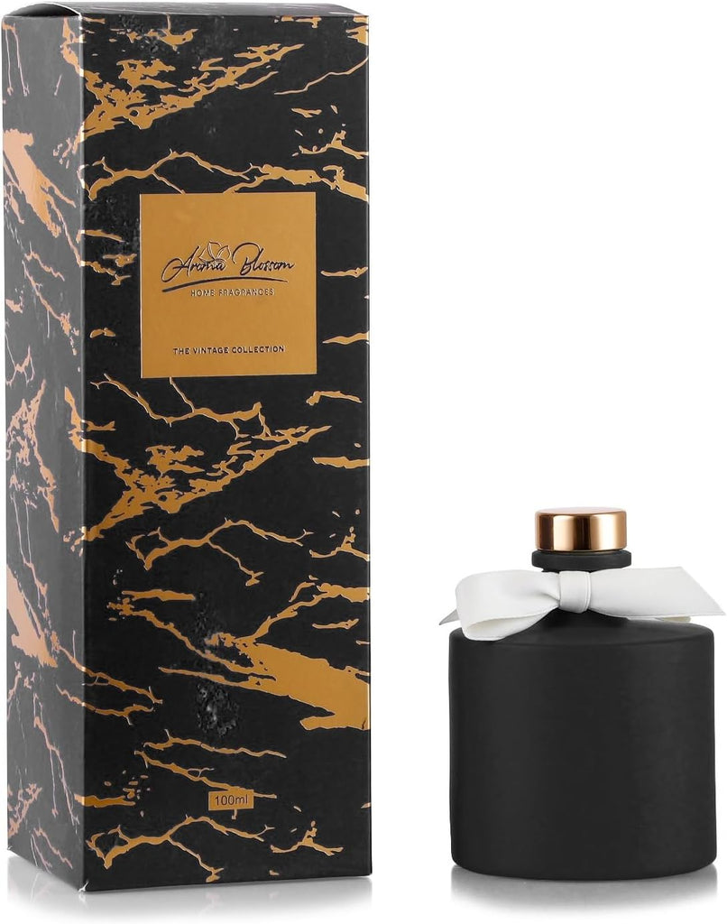 Vintage Collection Home Fragrance Diffuser Set, 100ml, Luxury Marble Design (Stone)