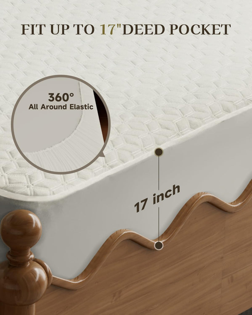 Heated Mattress Pad -Heated Pad for Bed Warmer(White)