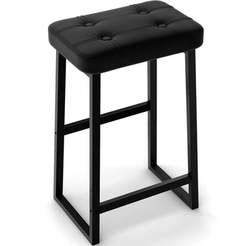 Bar Stool, Counter Height Bar stools, Modern Kitchen Island Chairs, Synthetic Leather with Stitching, 26 inches high