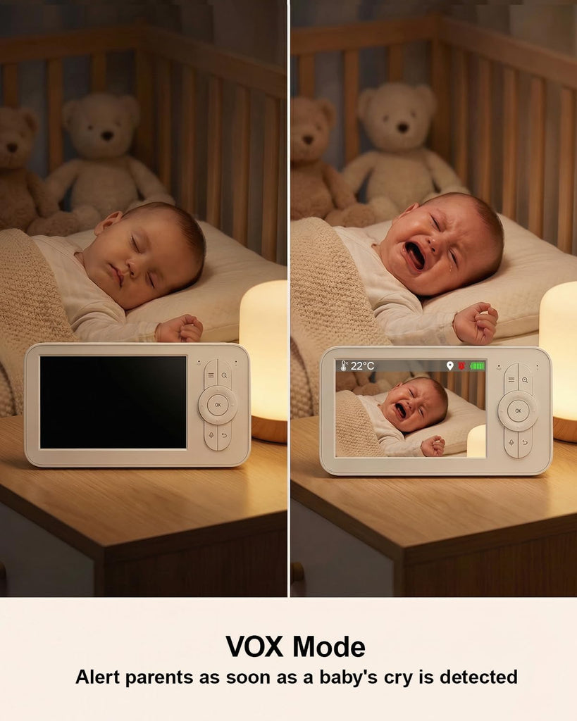 Monitor with Camera and Audio, HD 1080p 5" Screen