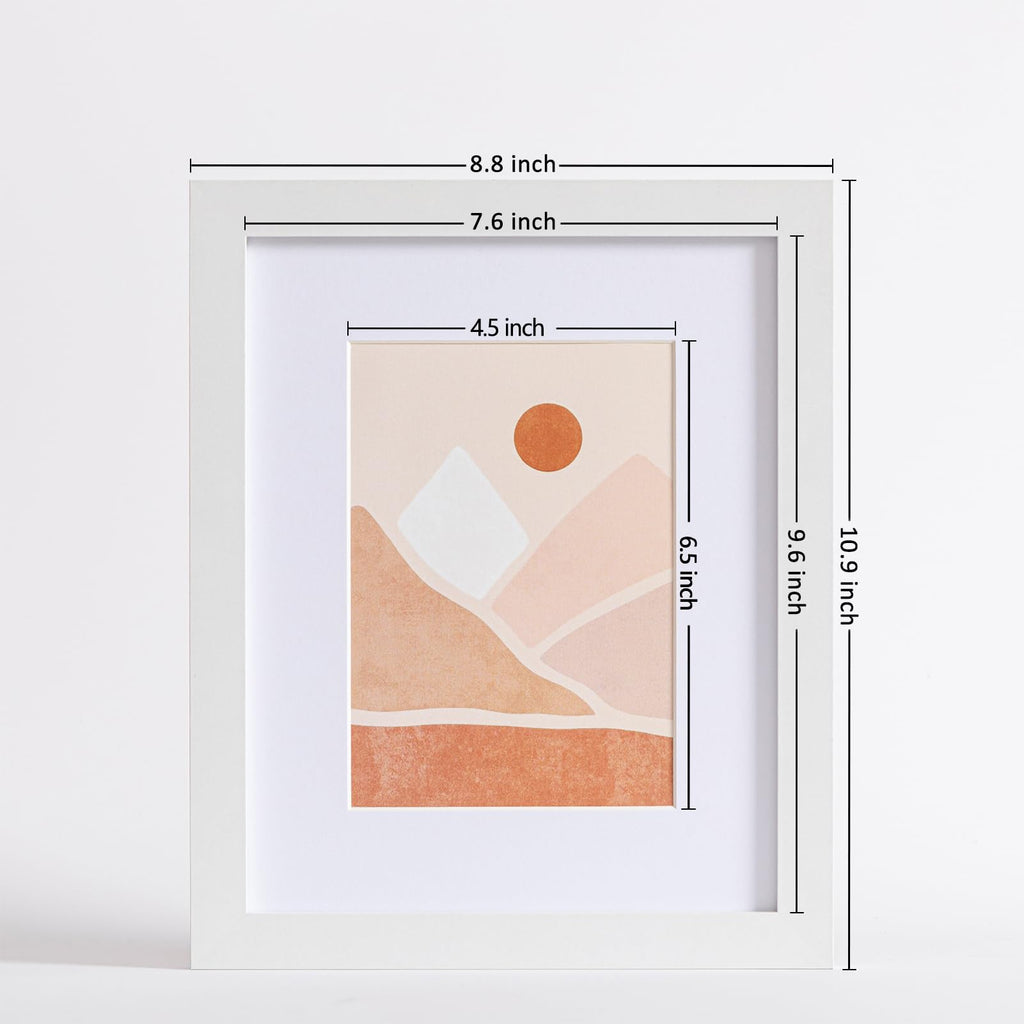 8x10 Picture Frames, Acrylic Cover, White, Set of 10