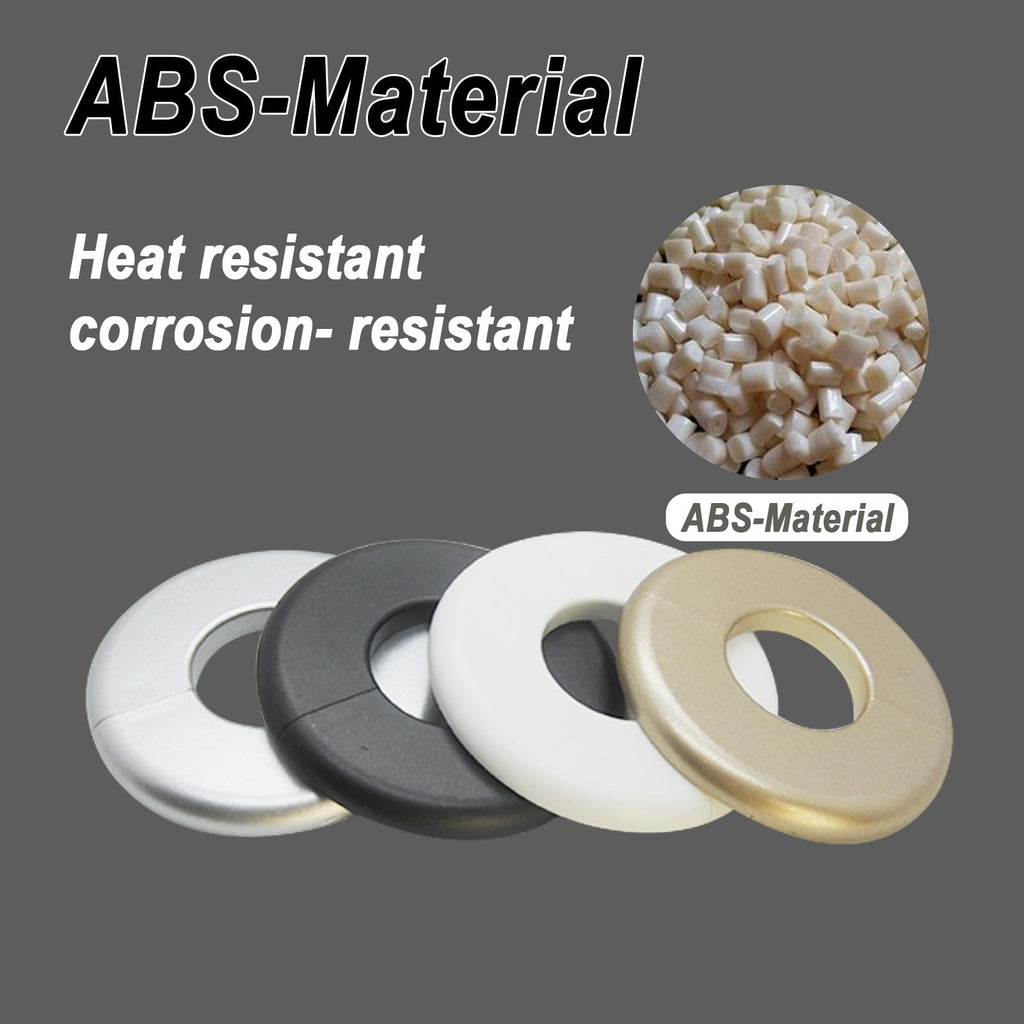 1 Piece ABS Wall Split Flange Round Self-Adhesive Escutcheon Plate Cover Plumbing Pipe Cover for Water Pipe Faucet