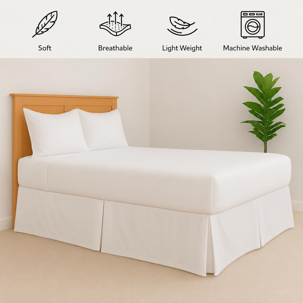 Split Corner Dorm Bed Skirt Twin Xl 42 Inch Drop 100 Microfiber Extra Kzbt
