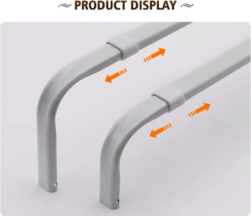 Heavy Duty Single Standard Adjustable Curtain Rod, Hardware Included, White