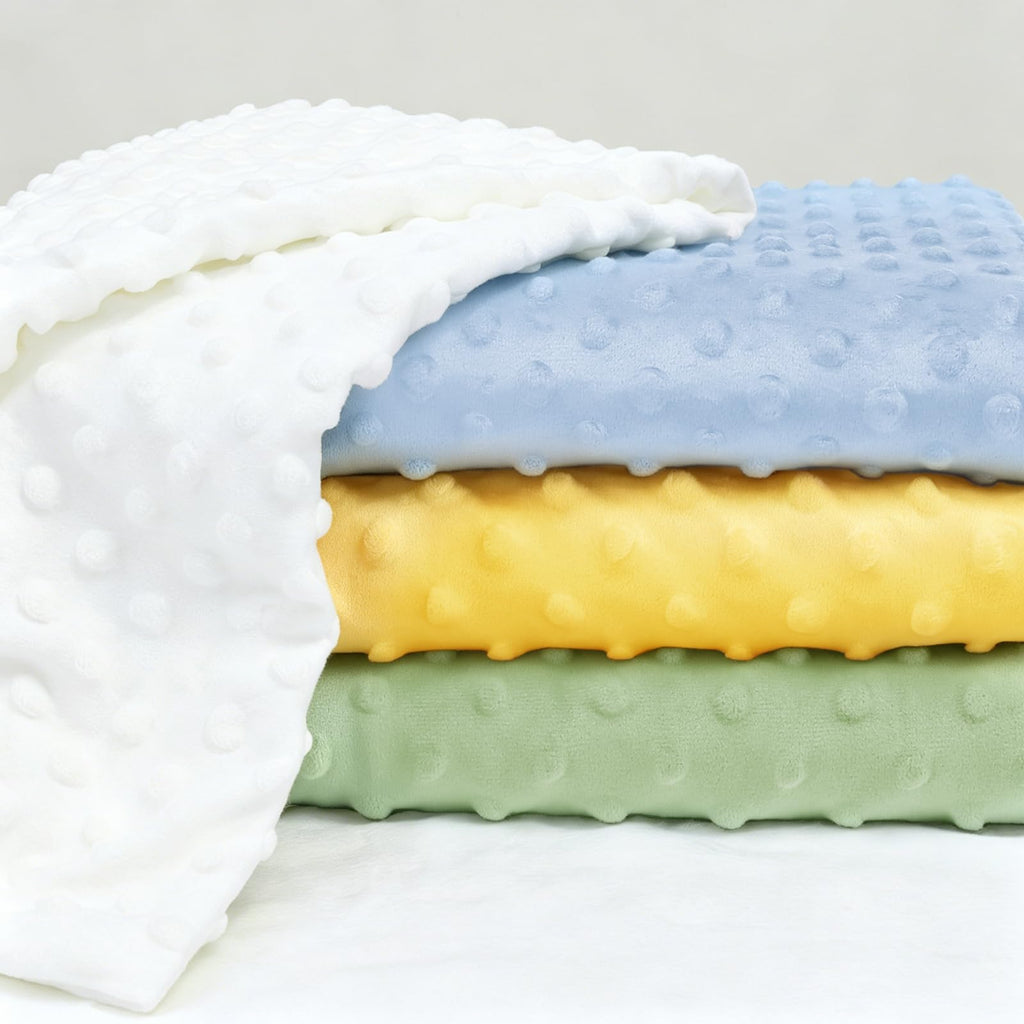 3 Yards Minky Dot Fabric 60 Inch Wide Fleece Plush Sage Green