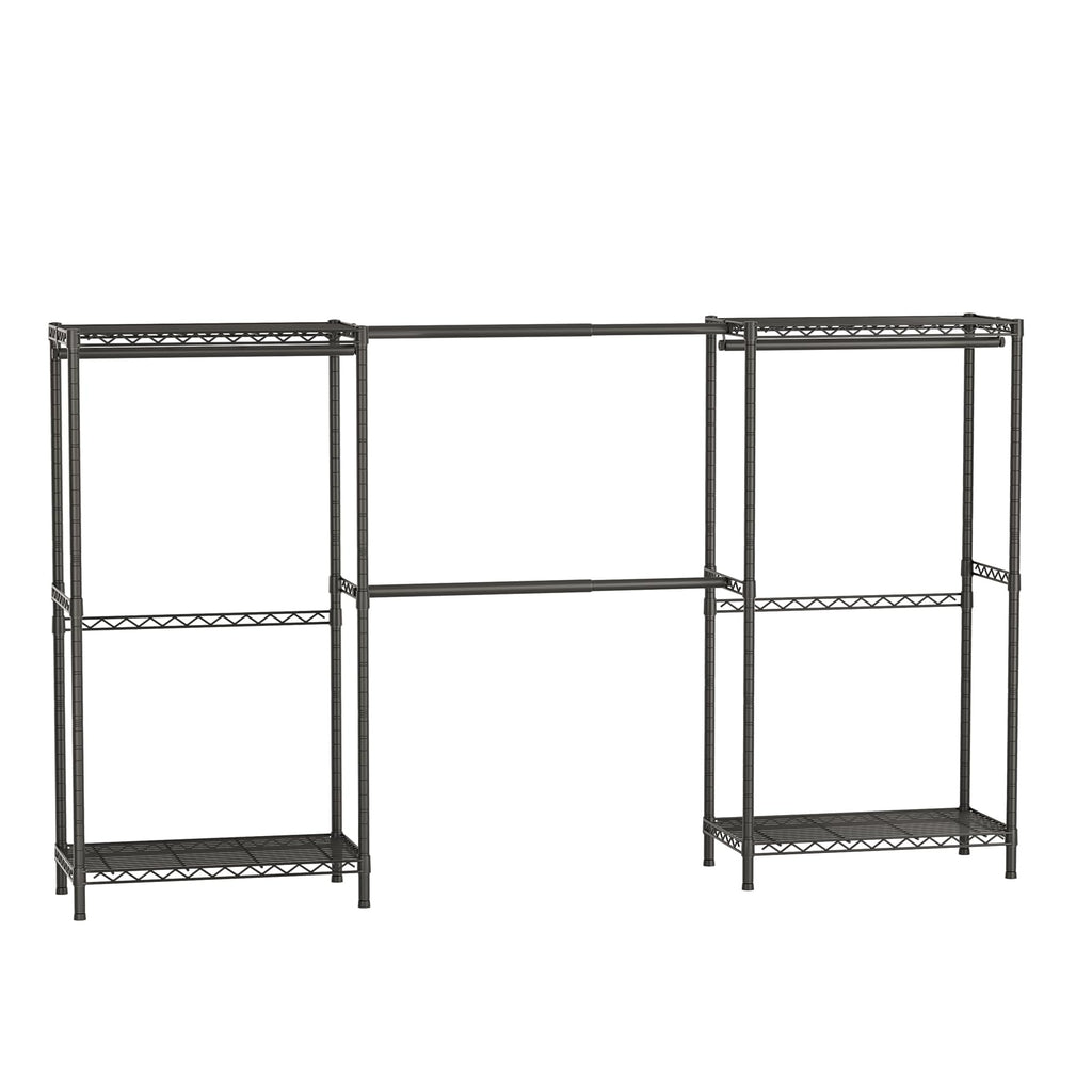 Heavy Duty Portable Closet Metal Clothes Racks Wardrobe with Shelf