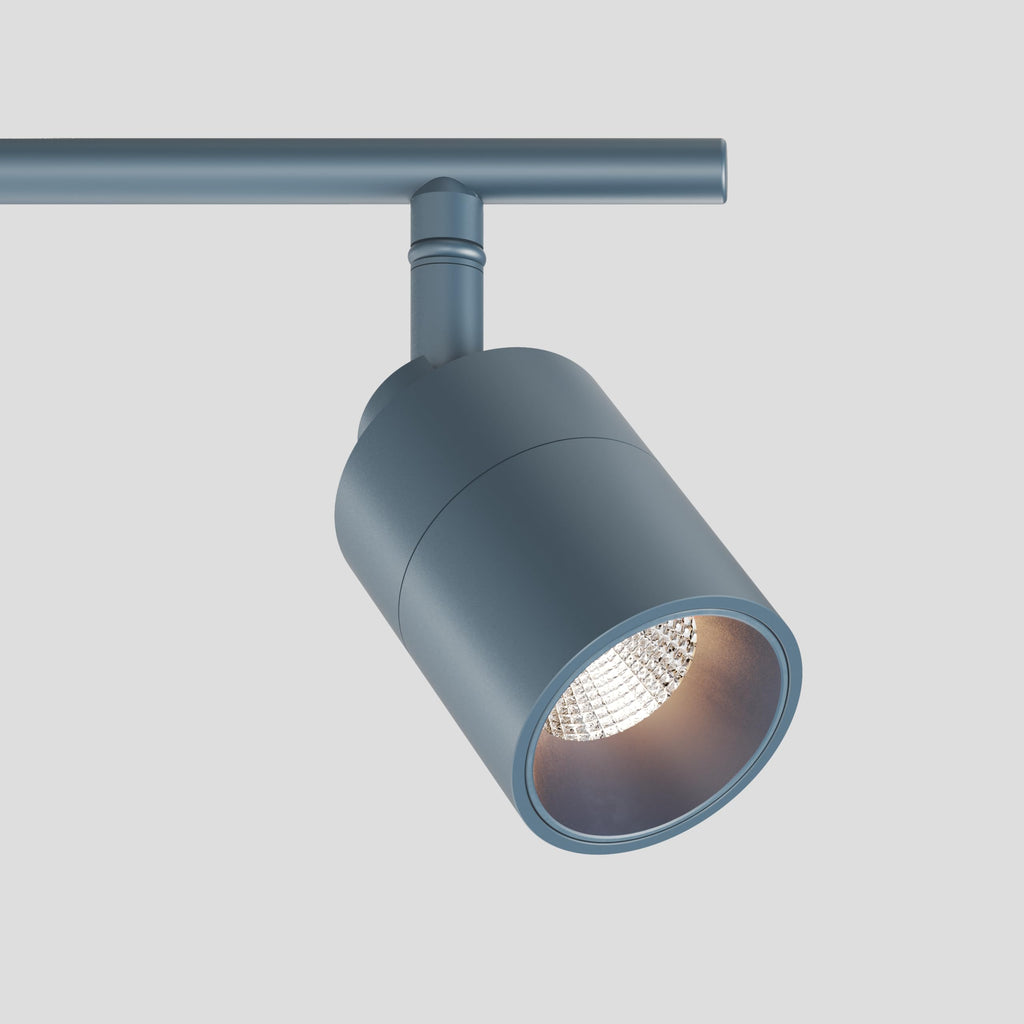 Shura Deep Navy 5-Light Track Light with Rotatable Heads, Integrated LED Bulbs, 4 ft. Track Lighting Kit, 3000k, 2450