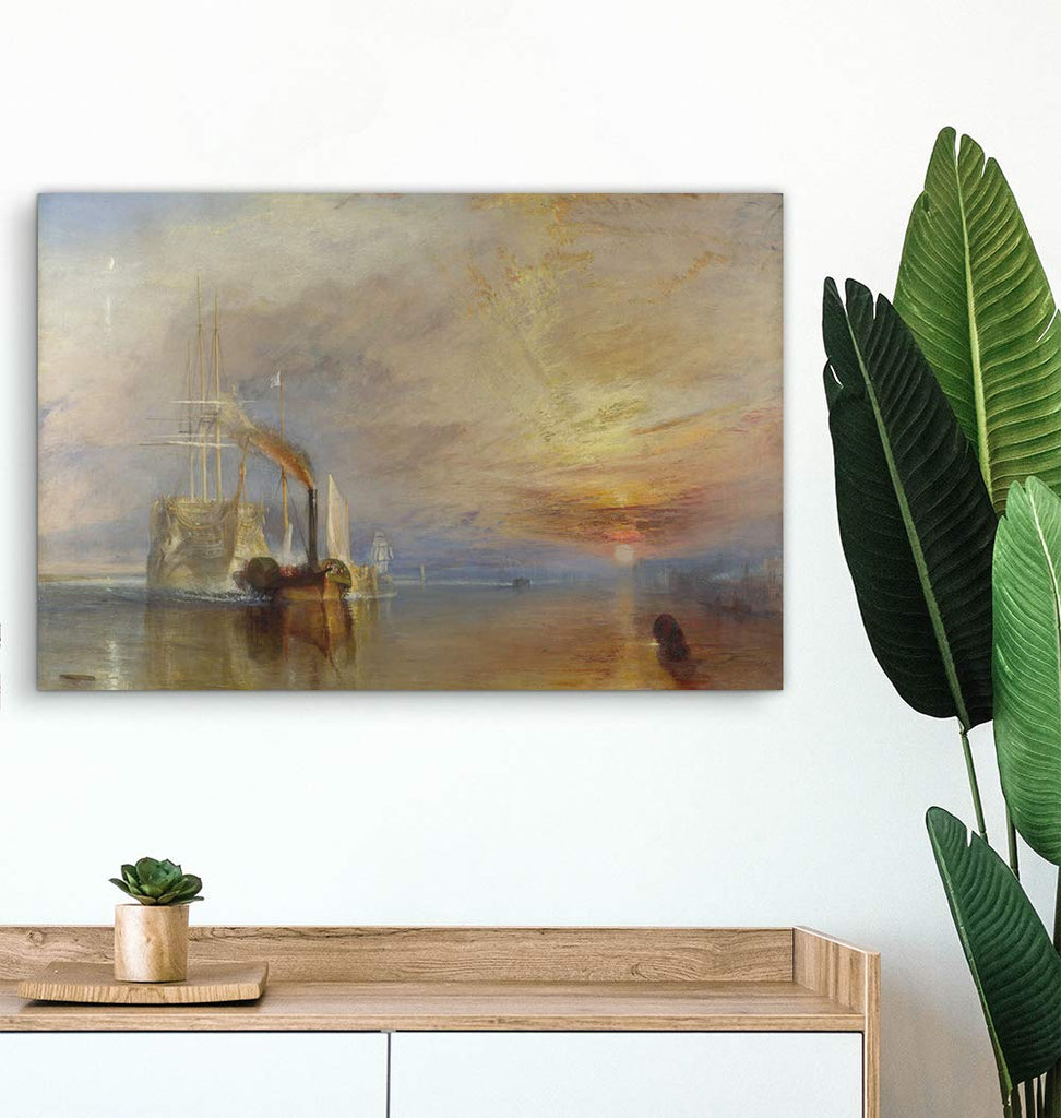 Canvas Print Wall Art - The Fighting Temeraire by J.M.W. Turner - 36x24 inches