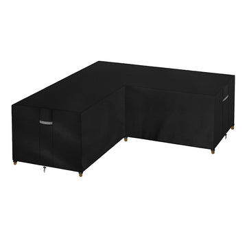 Heavy Duty Patio V-Shaped Sectional Sofa Cover Waterproof Outdoor Sectional Couch Cover Anti-UV 600D Oxford Fabric