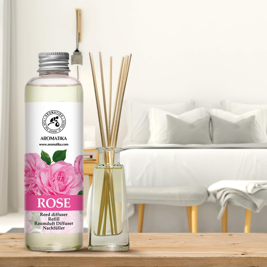 Rose Reed Refill Diffuser 6.8 Fl Oz - Room Diffuser Refill - Home Fragrance - Room Freshener - Rose Aroma - Diffuser