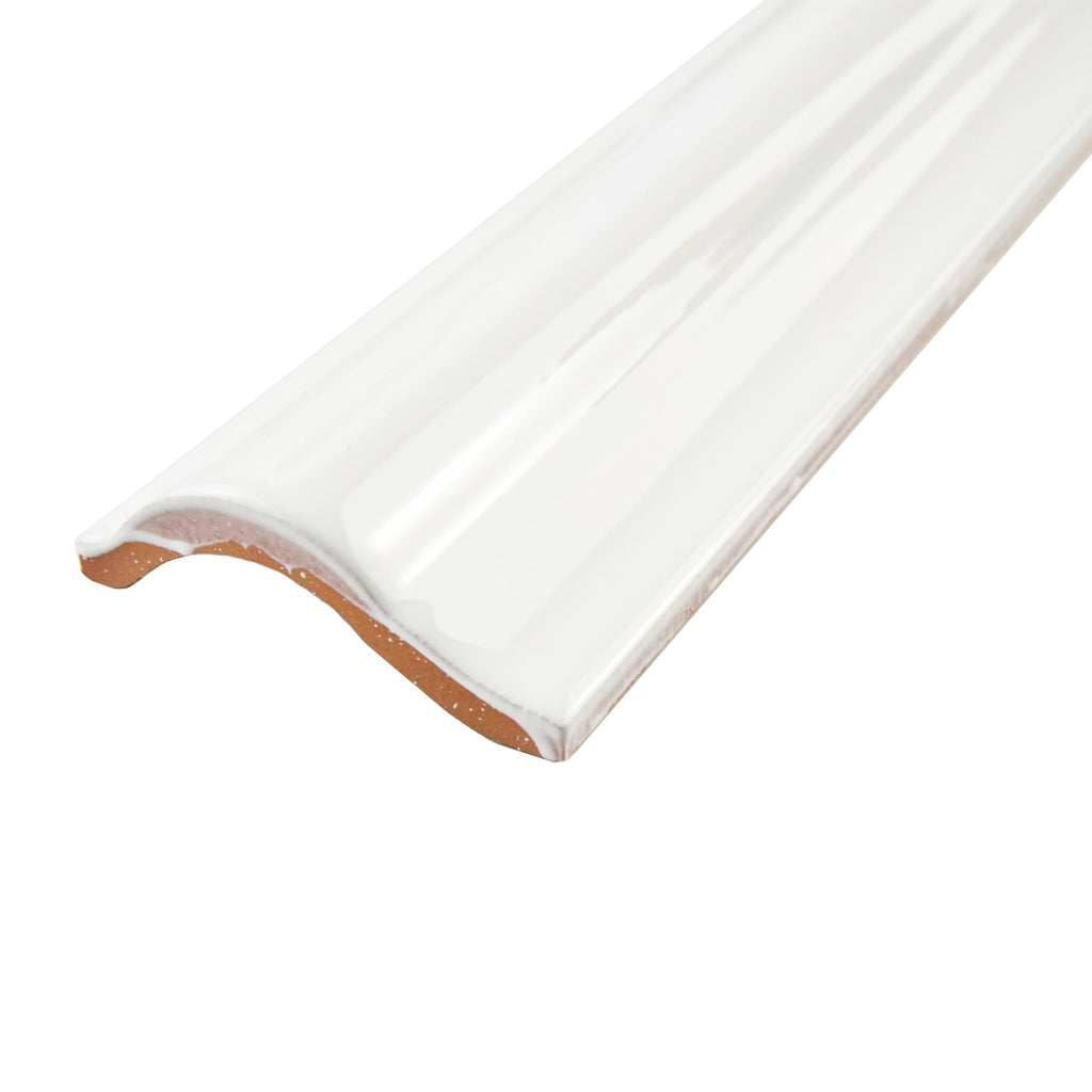 Antigua Moldura Blanco 2" x 8" Ceramic Chair Rail Wall Trim