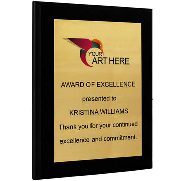 Custom Aluminum Metal Award Plaque with Full Color Printing - Include Photos Or Logos and Your Personal Text (9 x
