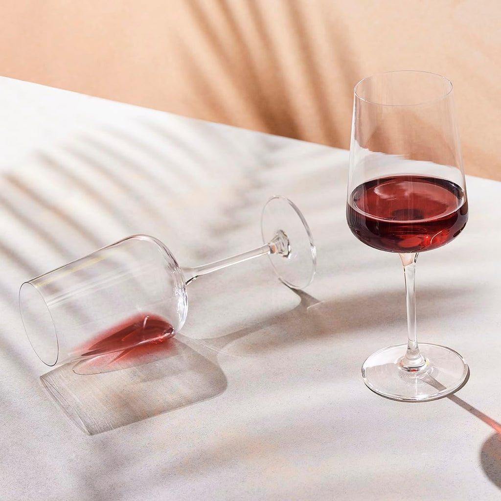 Red Wine Glasses | Elegant Design | Set of 6 | 16.9 oz | Infinity Collection | Ideal , Restaurants and Receptions |