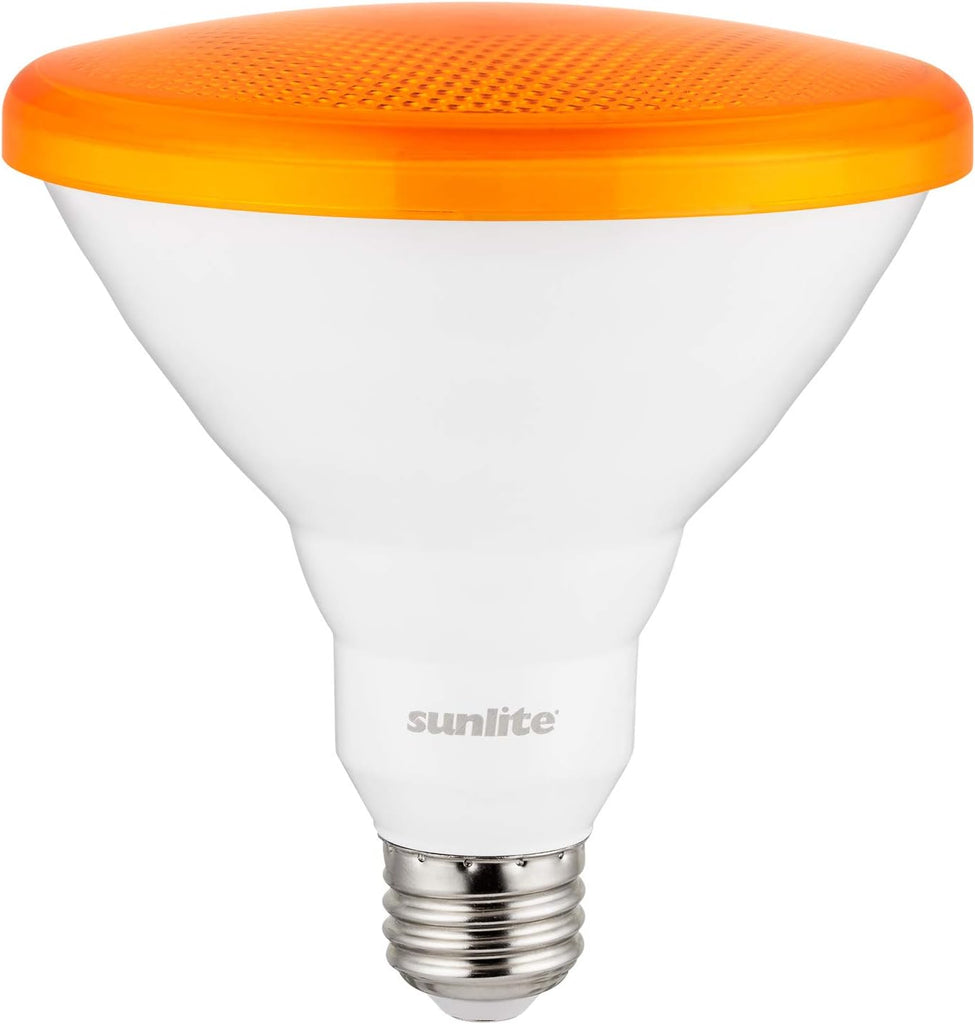 LED Orange PAR38 Spot Bulb 12 Watts, Medium (E26) Base, 35° Flood Beam, Decorative, Holiday Lighting, Turtle