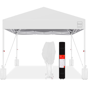 10x10 Pop Up Canopy Tent, EZ Setup, White/White