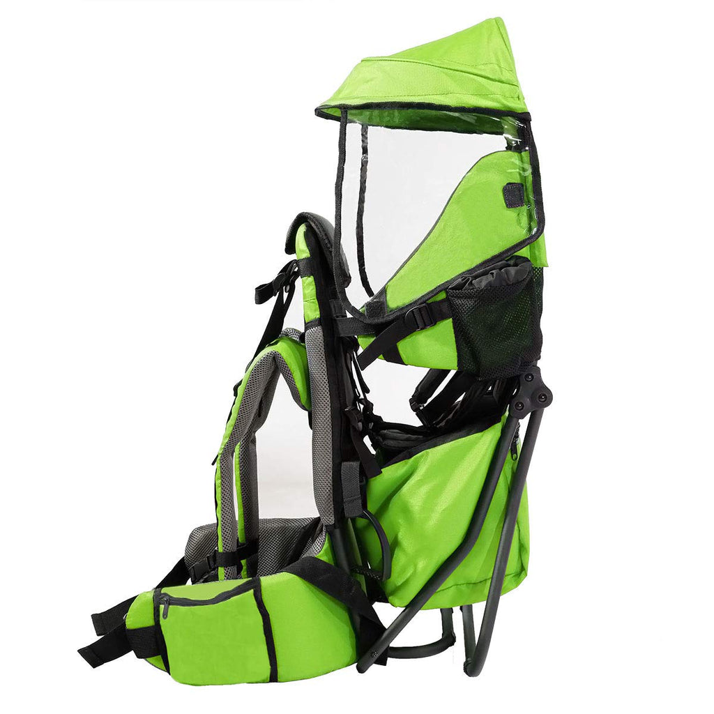 Cross Country Baby Backpack Carrier, Green, Toddler Hiking Backpack with Comfortable Seat, Adjustable Straps & Belt