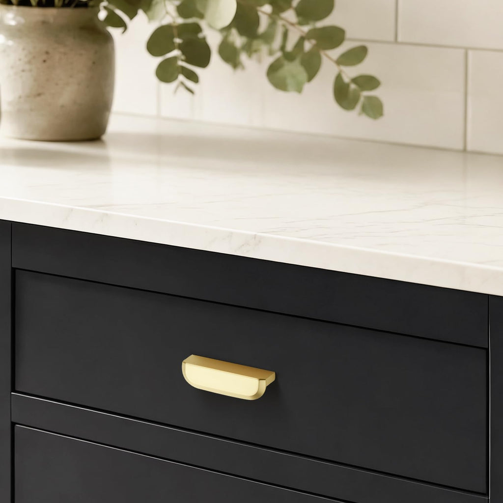 Cabinet Pulls Cabinet Handles 2-1/2 Inch Brushed Brass 20 Pack