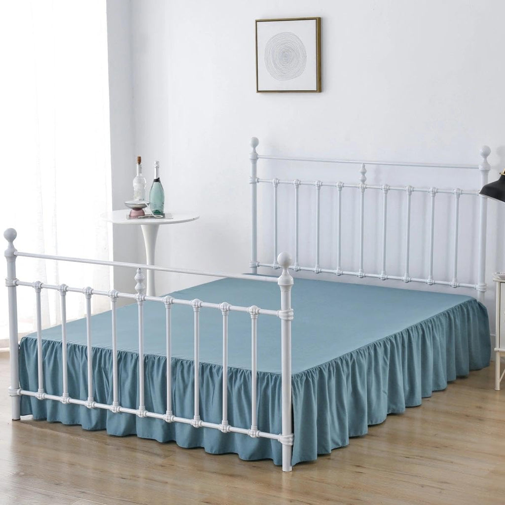 Bed Skirt King Size Ruffled Bed Skirt with Split Corners