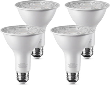 75 Watt PAR30 Floodlight Bulb Dimmable, 5000K Daylight, 4 Pack