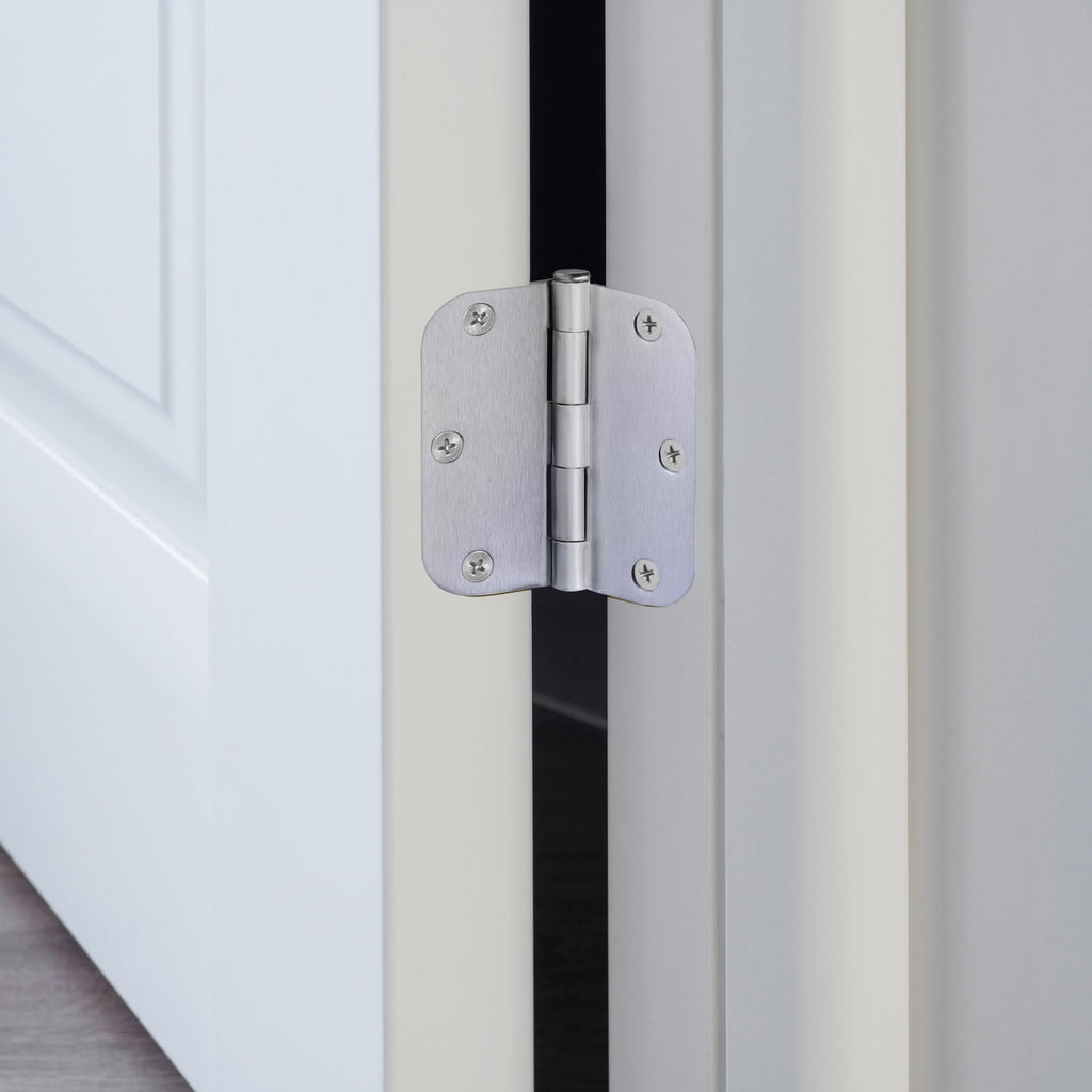 Interior Door Hinge, 3.5", Brushed Chrome