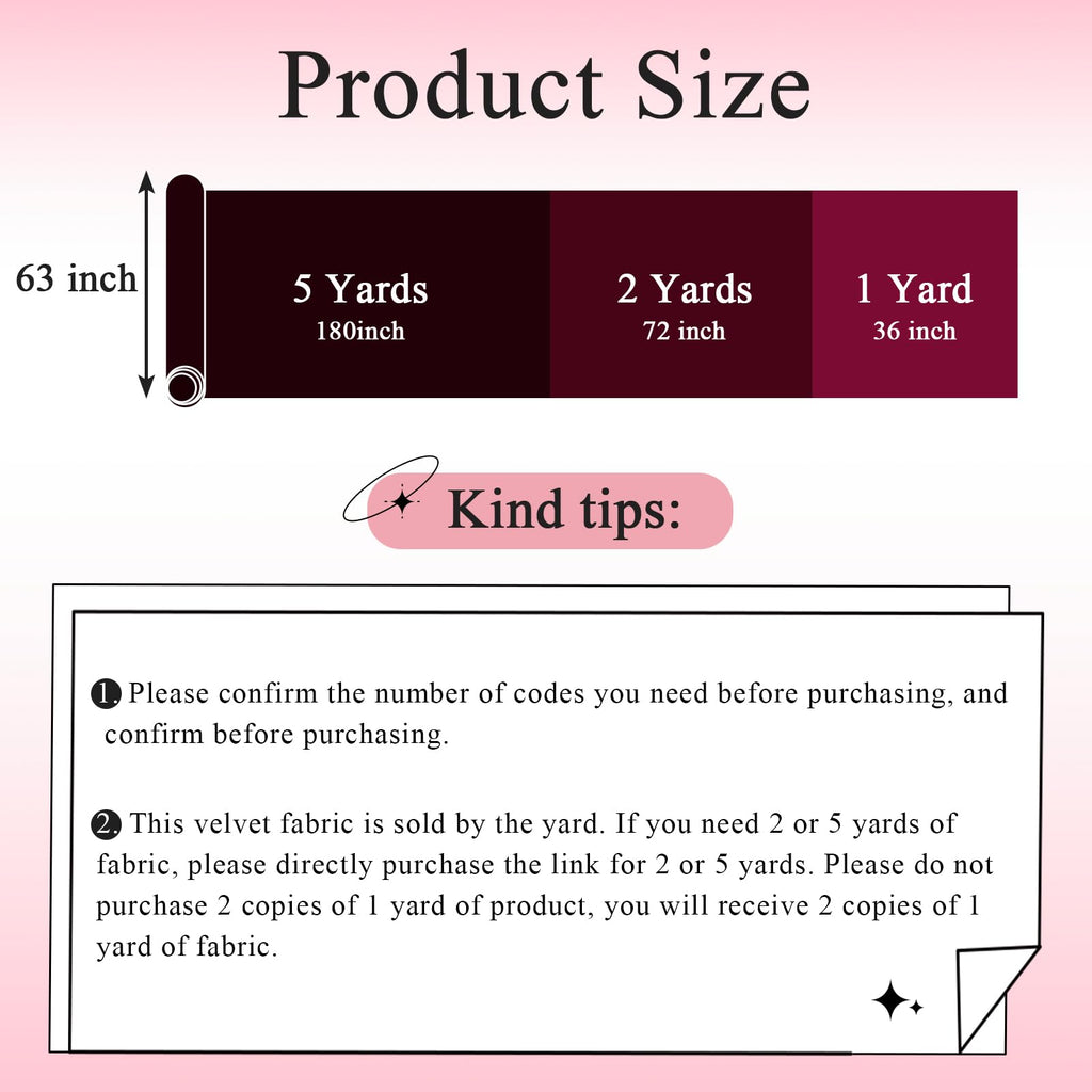5 Yards Burgundy Velvet Fabric 63 Inch Wide