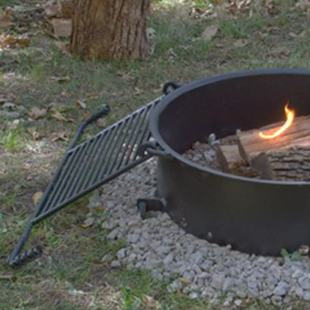 Fire Pit Rings - with Cooking Grates - 24 in, 3 Pack - Steel